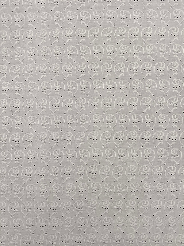 All-Over Embroidered PC Fabric with Floral Design