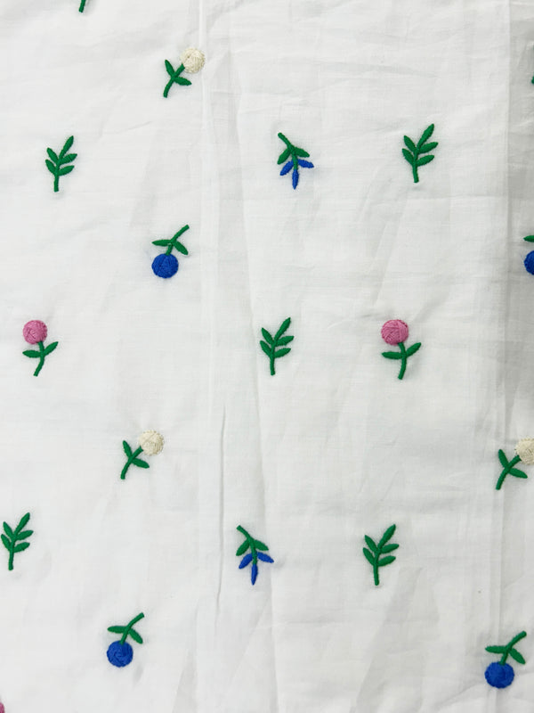 Multicolor Florette Embroidery Fabric