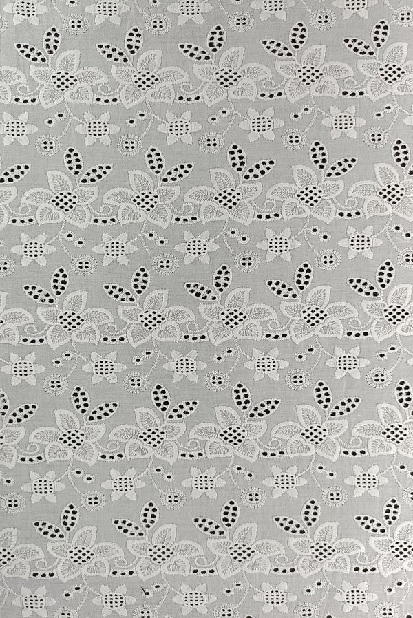 Motifs Embroidered cotton Fabric