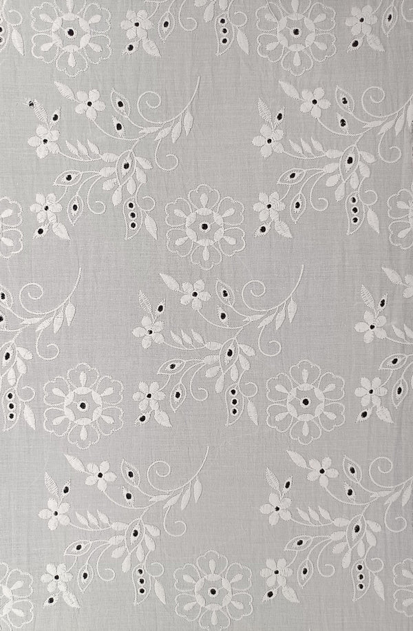 Motifs Embroidered cotton Fabric.